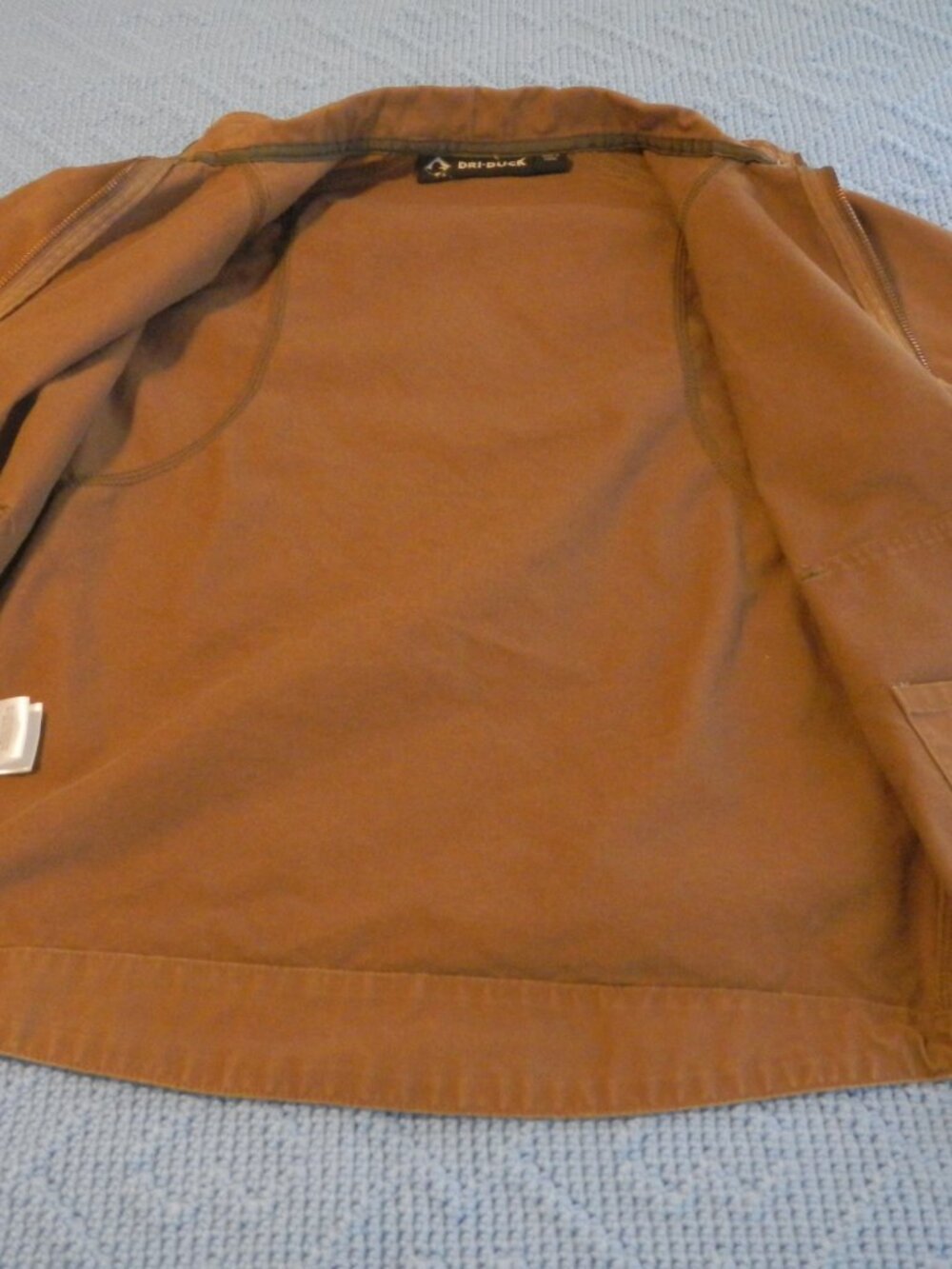 2 Men's Small, Cotton Canvas Work Jackets, Brown and Dark Brown, by Dri-Duck - Picture 9 of 12